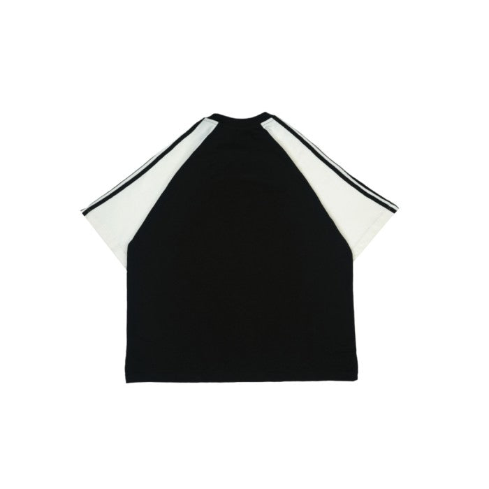 PEANUT STAIN - Old Money Eighty Eight Duo Side Black Boxy Oversized Tshirt