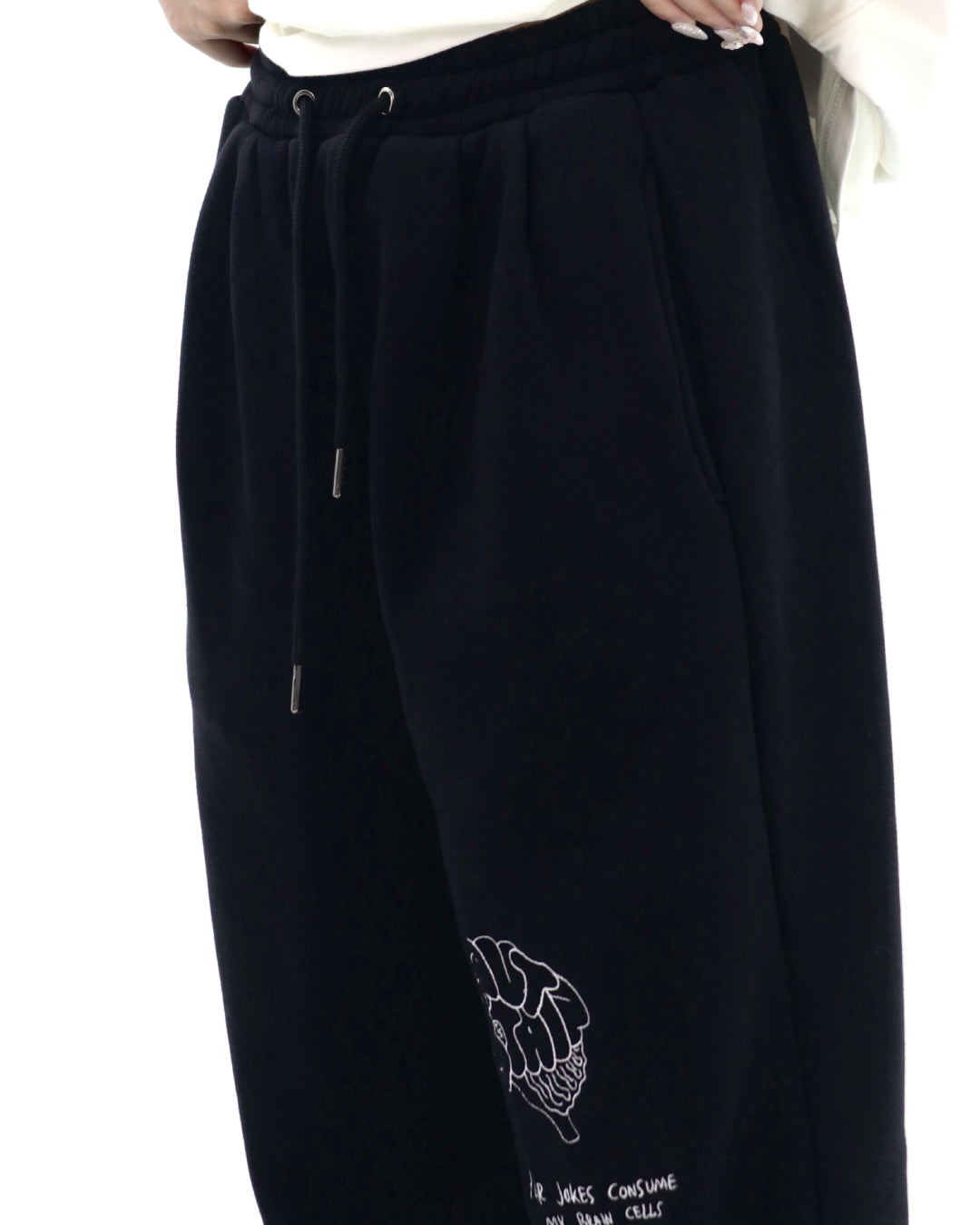 PEANUT STAIN - Internal conflict brain black oversized pants