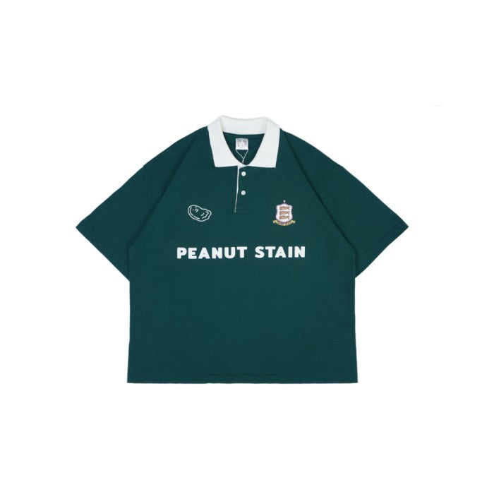 PEANUT STAIN - Old Money Classic Green Boxy Oversized Polo