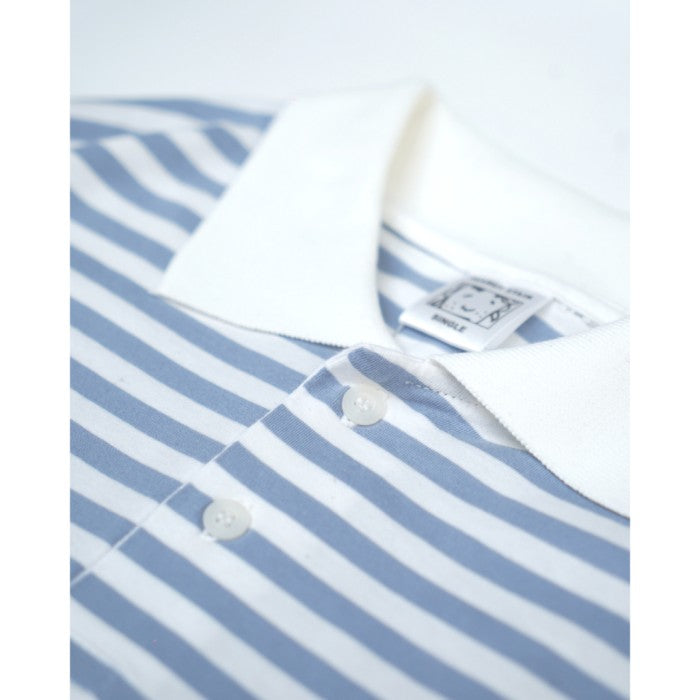 PEANUT STAIN - Old Money Blue Line Boxy Oversized Long Slevee Tshirt