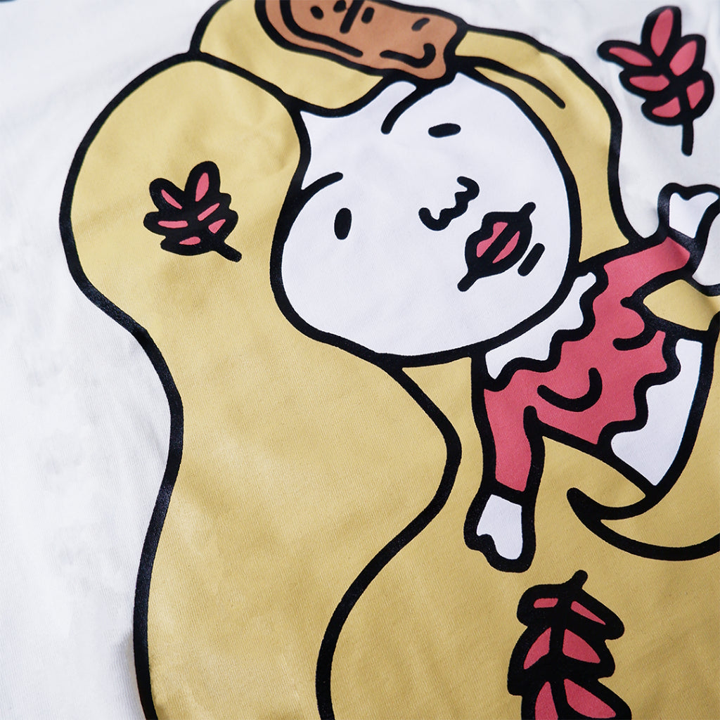 PEANUT STAIN - Virgo Zodiac Ivory Oversized Tshirt