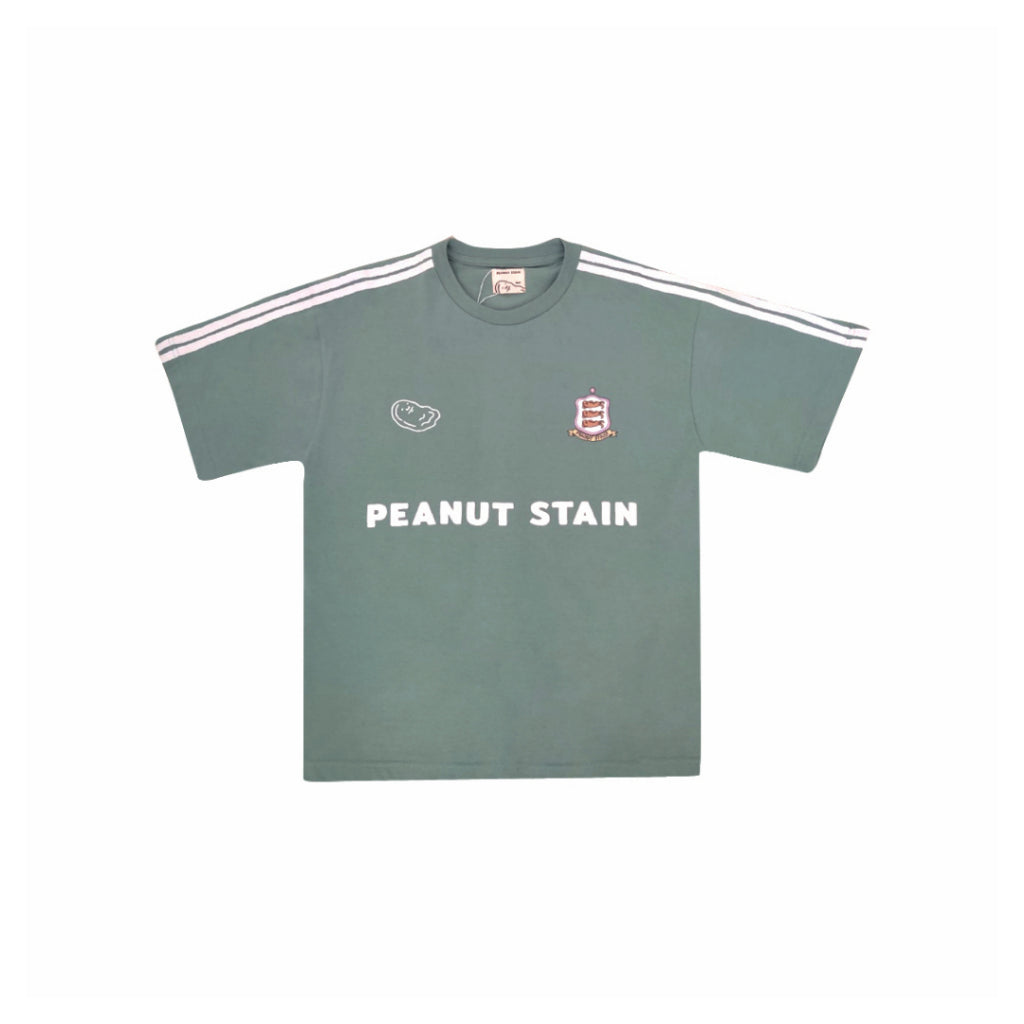 PEANUT STAIN - 4 Stripes Arm Green Oversized Tshirt