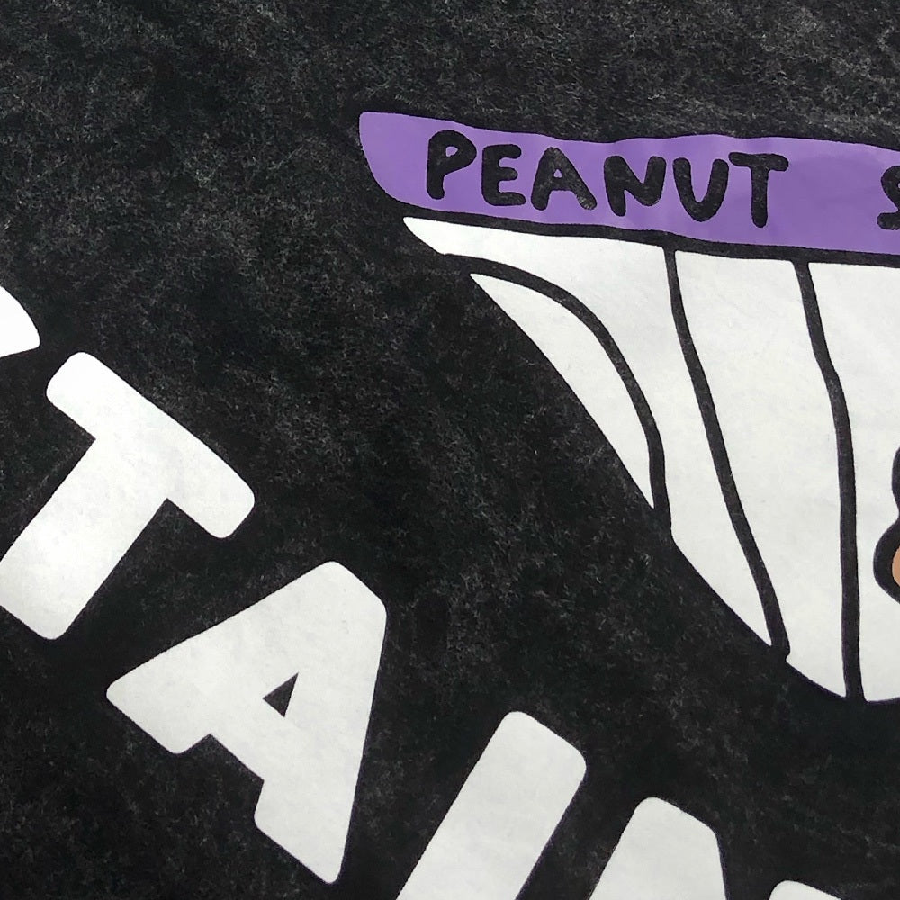 PEANUT STAIN - Stained Washed Black Oversized Tshirt