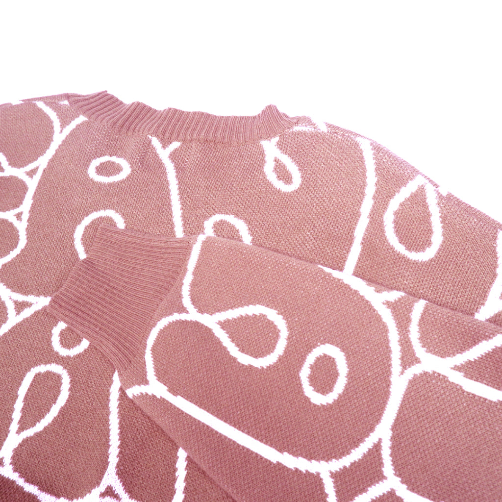 PEANUT STAIN - All Over Peach Oversized Knit Sweater