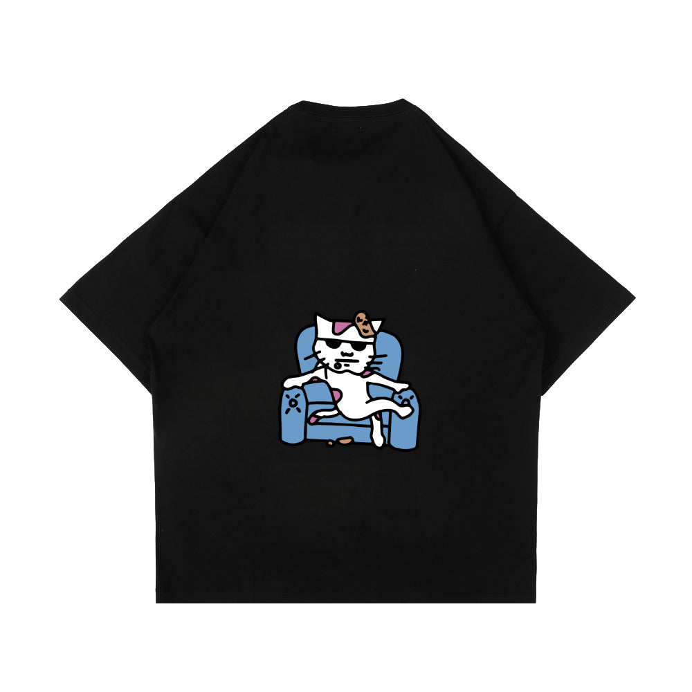 PEANUT STAIN - Bossy Intern Black Oversized Tshirt