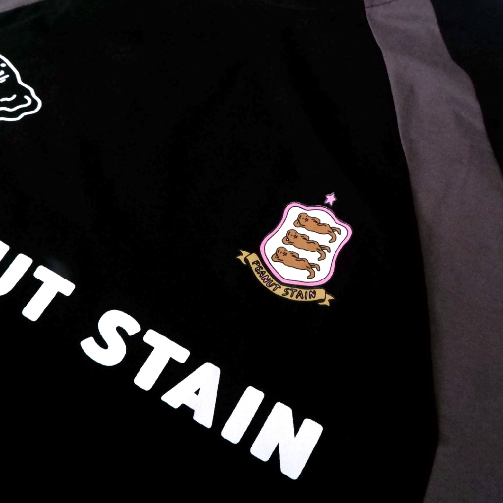 PEANUT STAIN - Active team Grey Black Oversized Tshirt