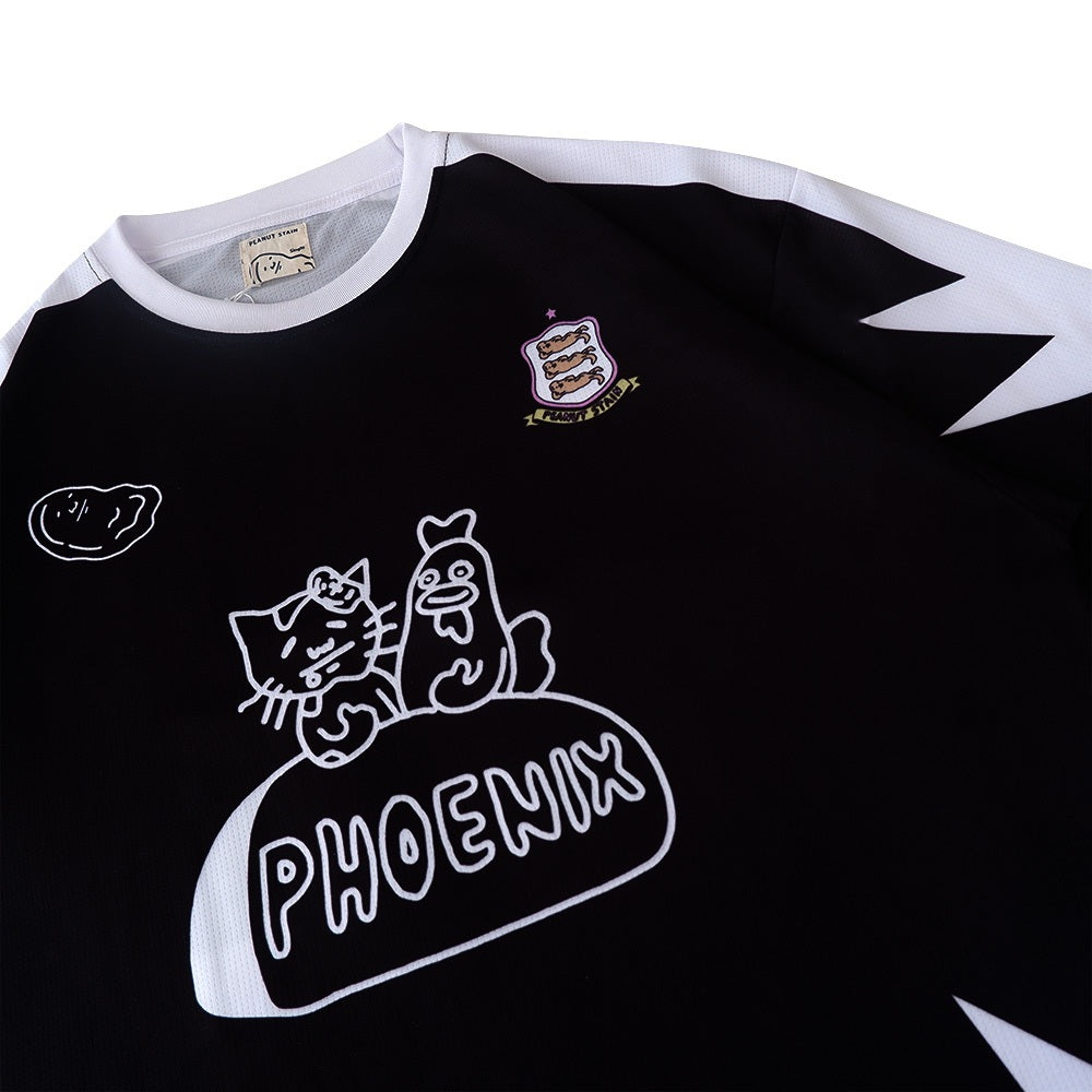 PEANUT STAIN - Meteor Double Zero Black Oversized Jersey