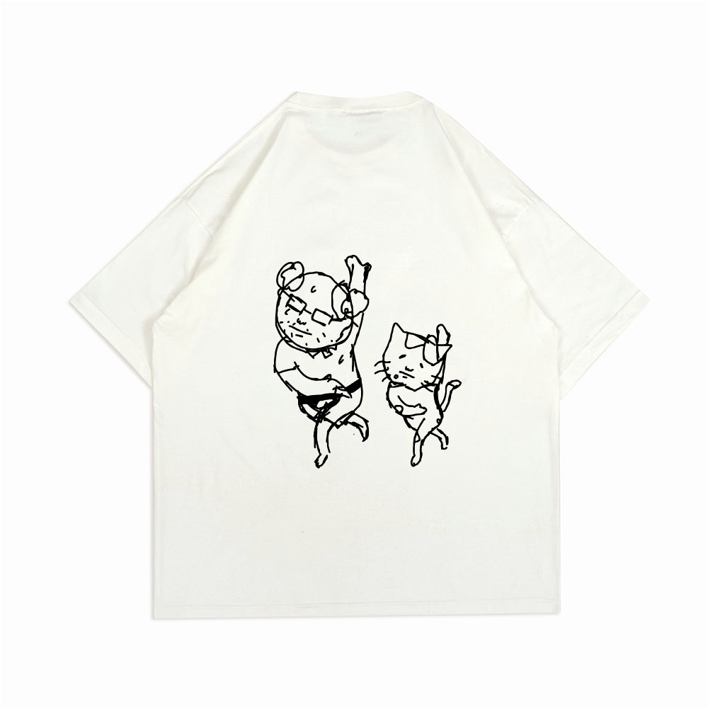 PEANUT STAIN - Exercising Ivory Oversized Tshirt