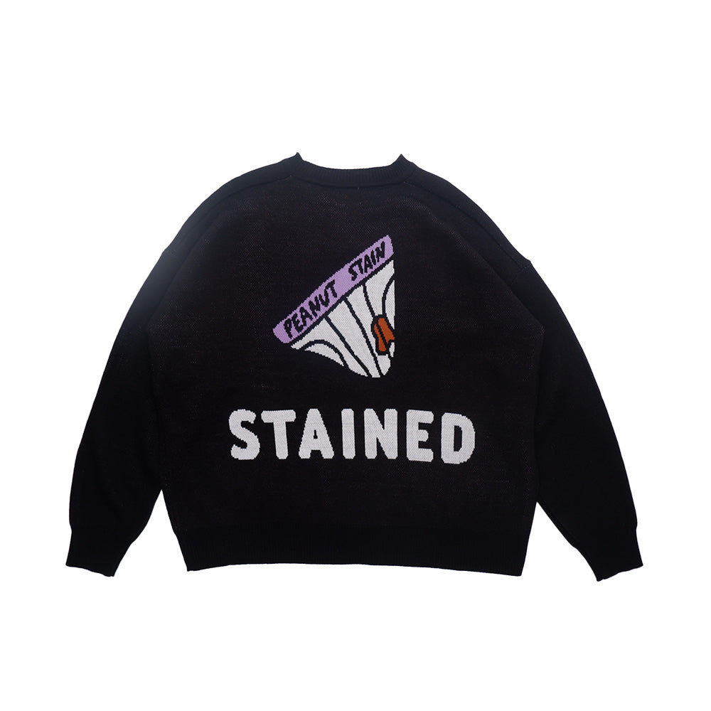 PEANUT STAIN - Stained Green Oversized Knit Sweater