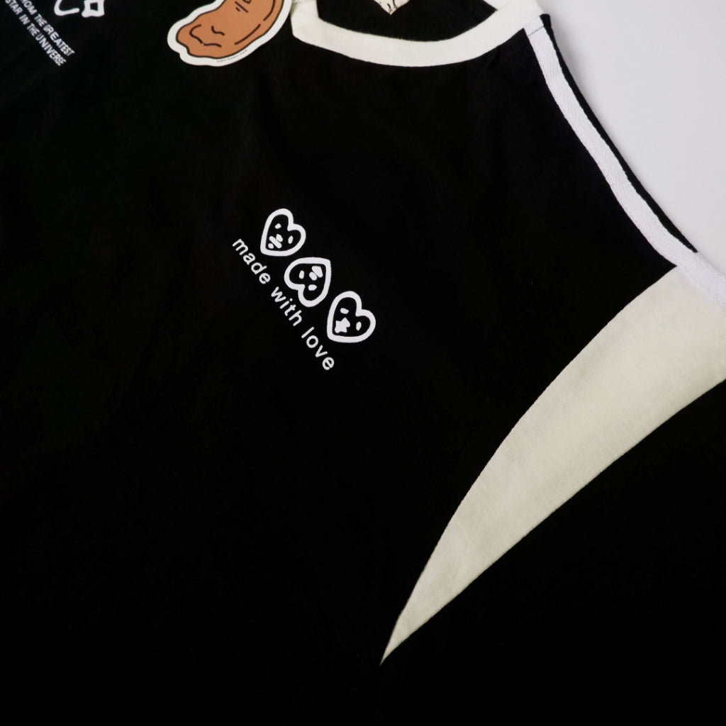 PEANUT STAIN - Active Viper Black Oversized Tshirt