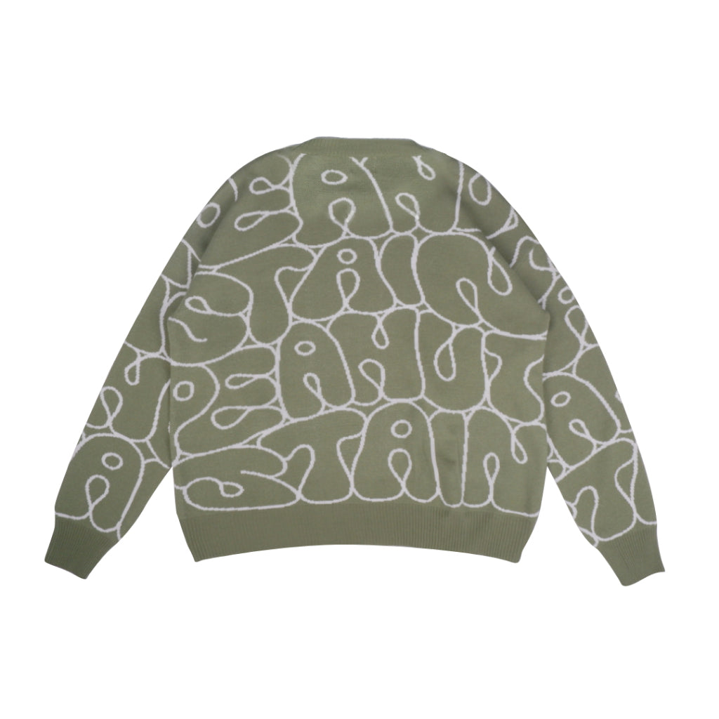 PEANUT STAIN - All Over Wasabi Oversized Knit Sweater