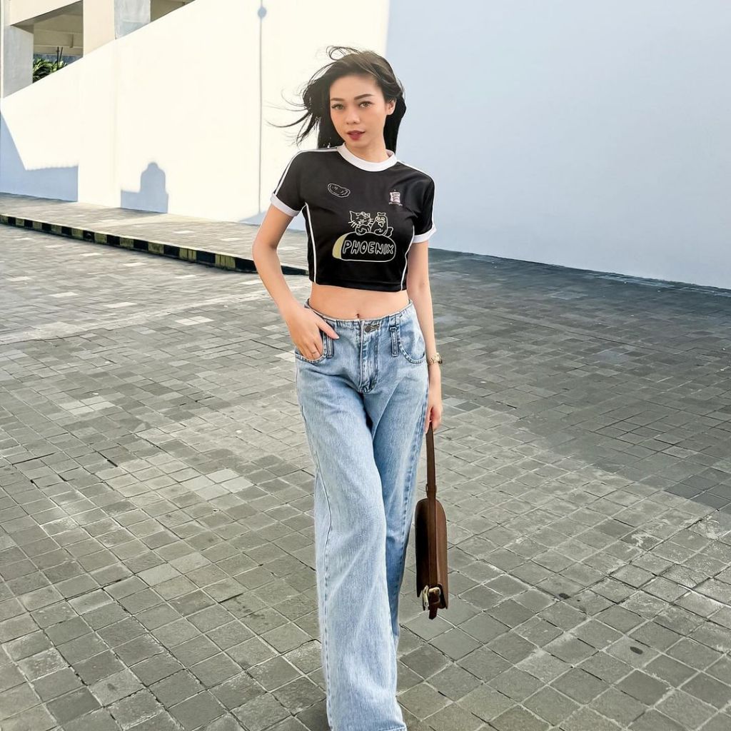 PEANUT STAIN - Team Black Crop Top Jersey