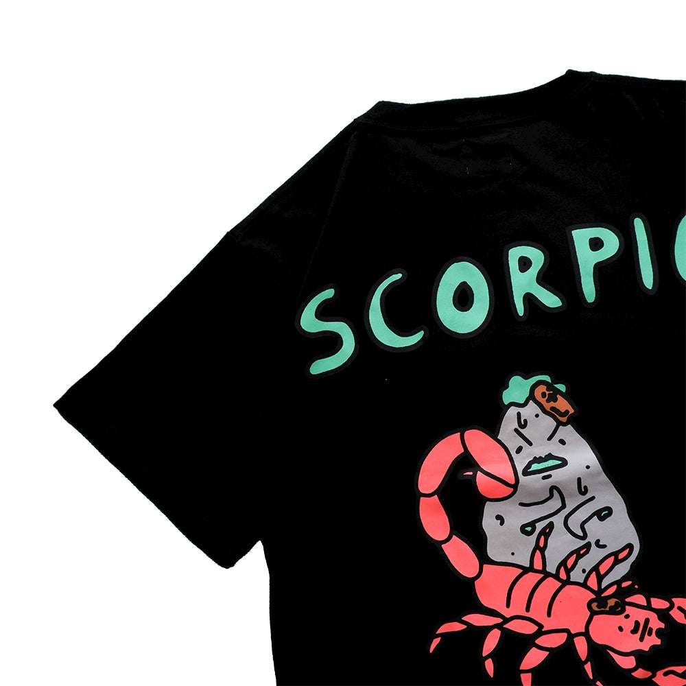 PEANUT STAIN - Scorpio Zodiac Black Oversized Tshirt
