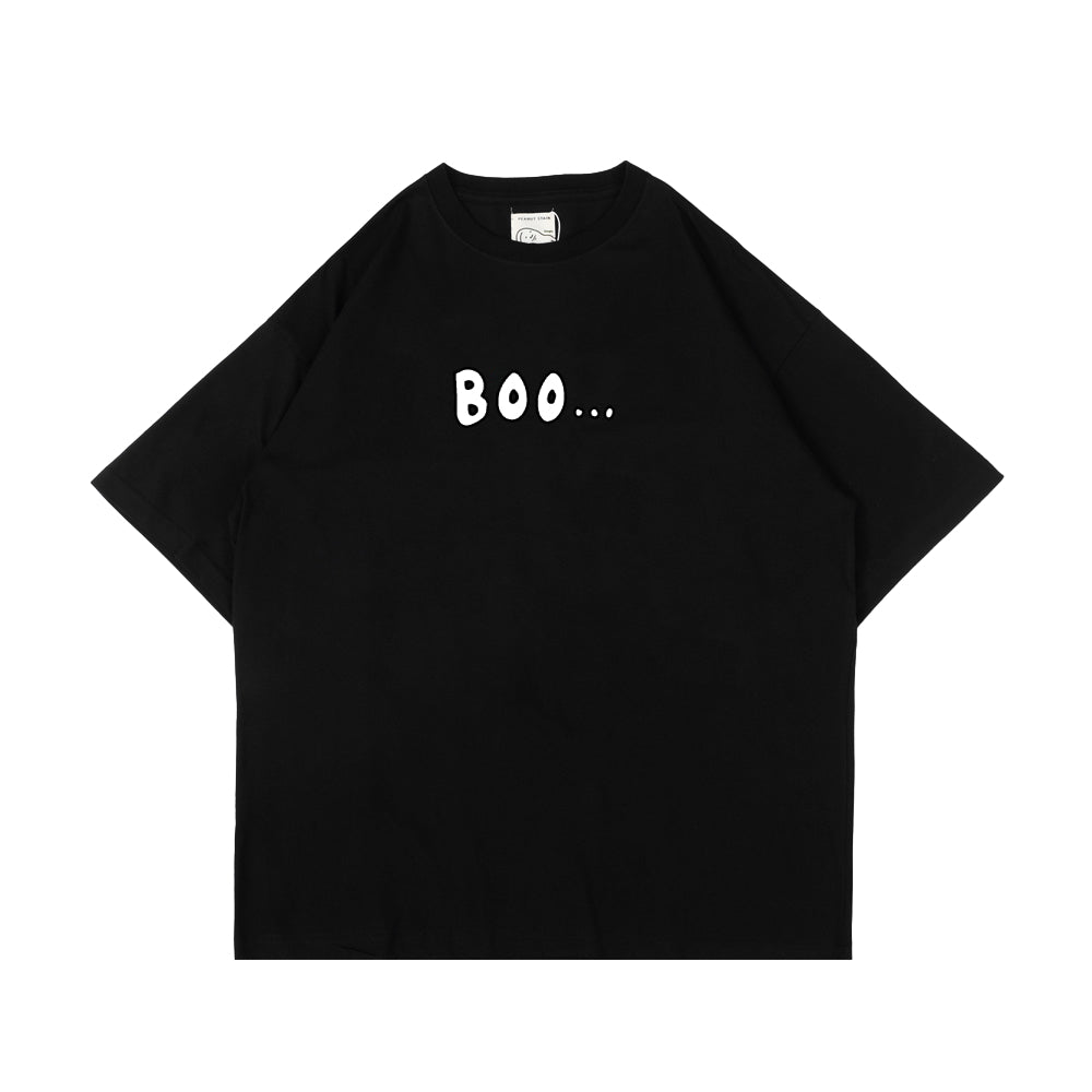 PEANUT STAIN - Boo Black Oversized Tshirt