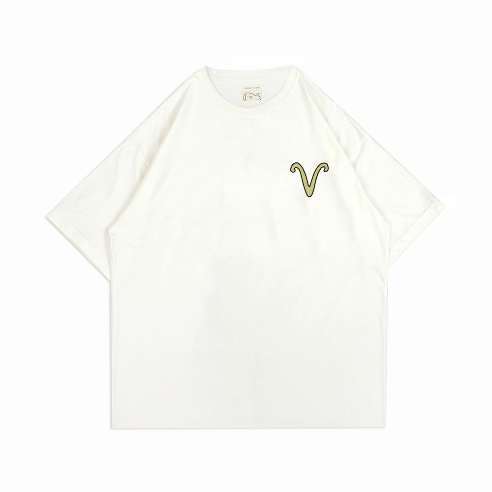 PEANUT STAIN - Aries Zodiac Ivory Oversized Tshirt