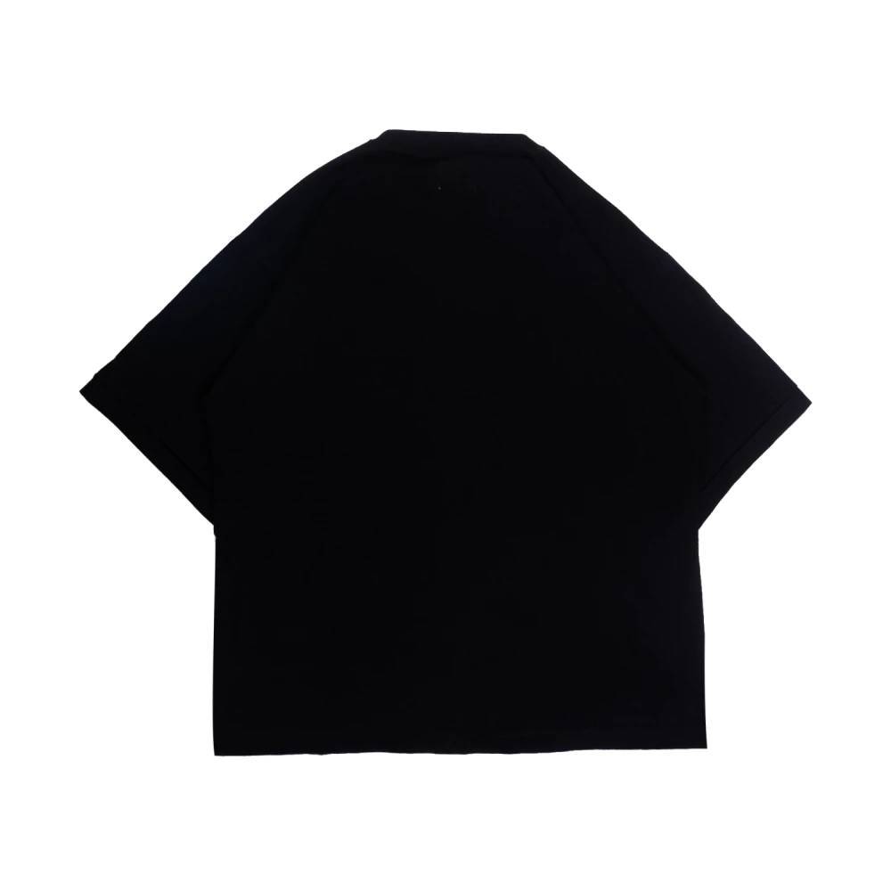 PEANUT STAIN - 4 Stripes Arm Black Oversized Tshirt