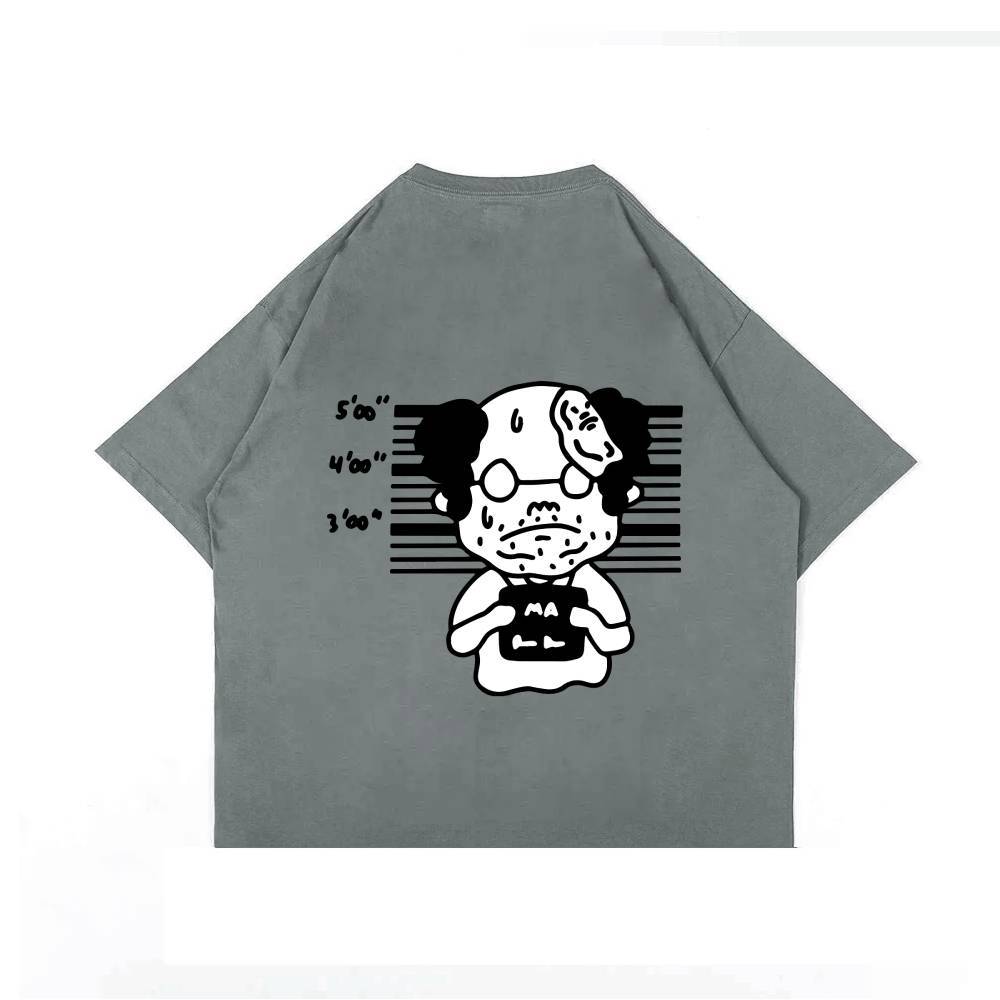 PEANUT STAIN - Fakenut Stain Mastermind Grey Boxy Oversized Tshirt
