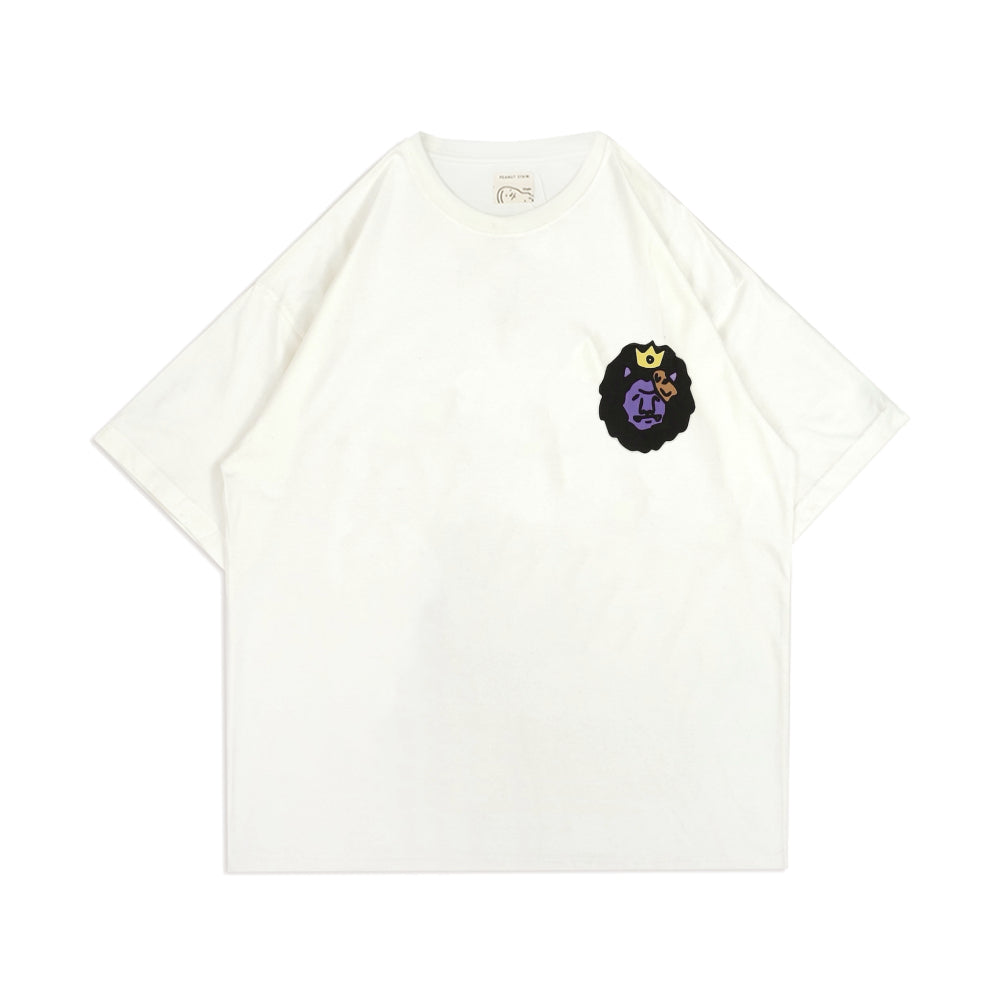 PEANUT STAIN - Not Sleeping Heart Of A Lion Ivory Oversized Tshirt