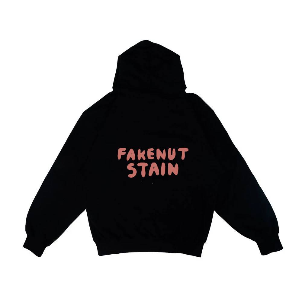 PEANUT STAIN - Fakenut Stain Made In Asterisk Black Oversized Hoodie