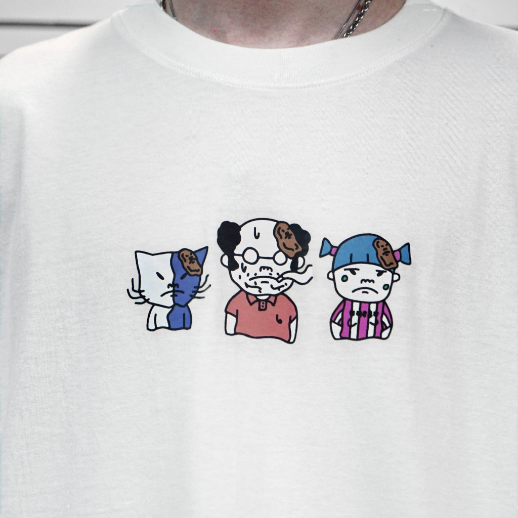 PEANUT STAIN - Fakenut Stain Wanted Ivory Boxy Oversized Tshirt
