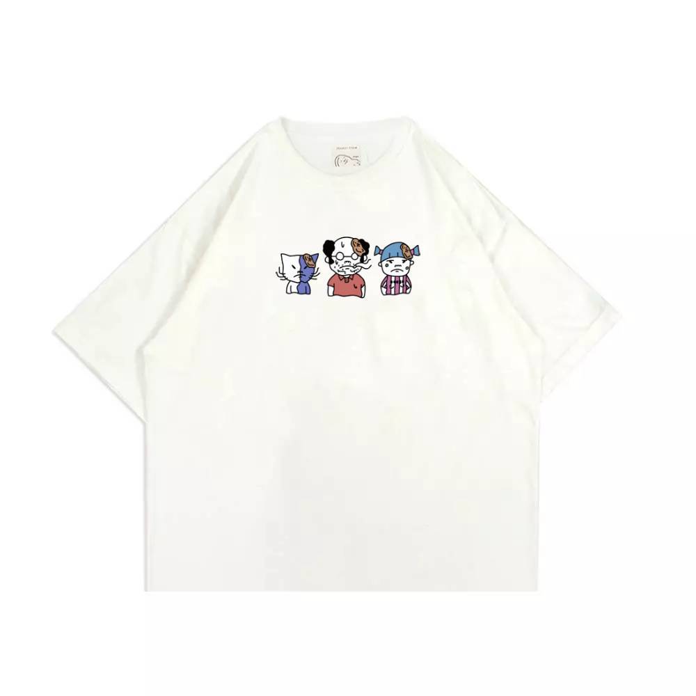 PEANUT STAIN - Fakenut Stain Wanted Ivory Boxy Oversized Tshirt