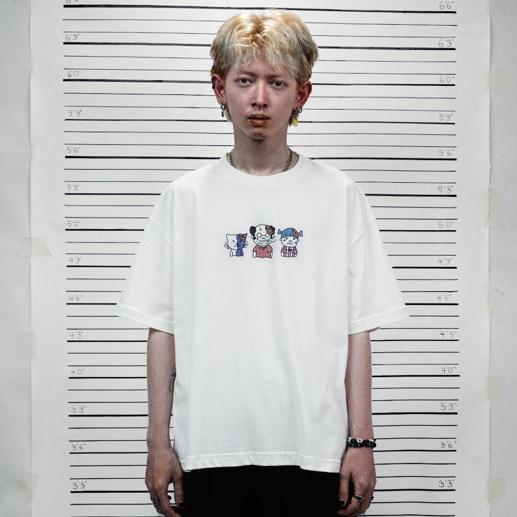 PEANUT STAIN - Fakenut Stain Wanted Ivory Boxy Oversized Tshirt