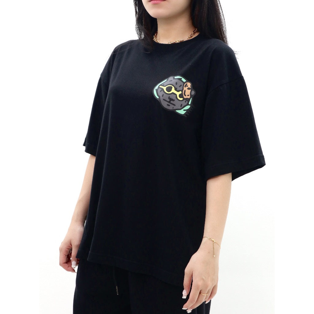 PEANUT STAIN - Not Sleeping Bear With Me Black Oversized Tshirt