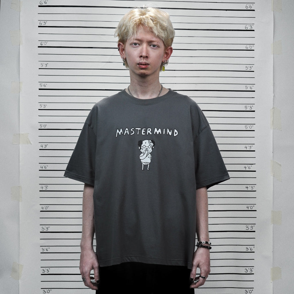 PEANUT STAIN - Fakenut Stain Mastermind Grey Boxy Oversized Tshirt