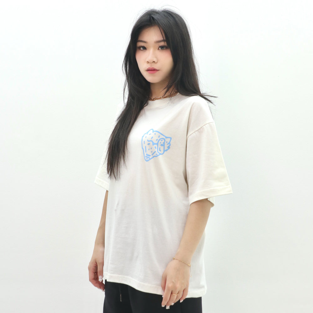 PEANUT STAIN - Not Sleeping Wolf In Sheep's Clothing Ivory Oversized Tshirt
