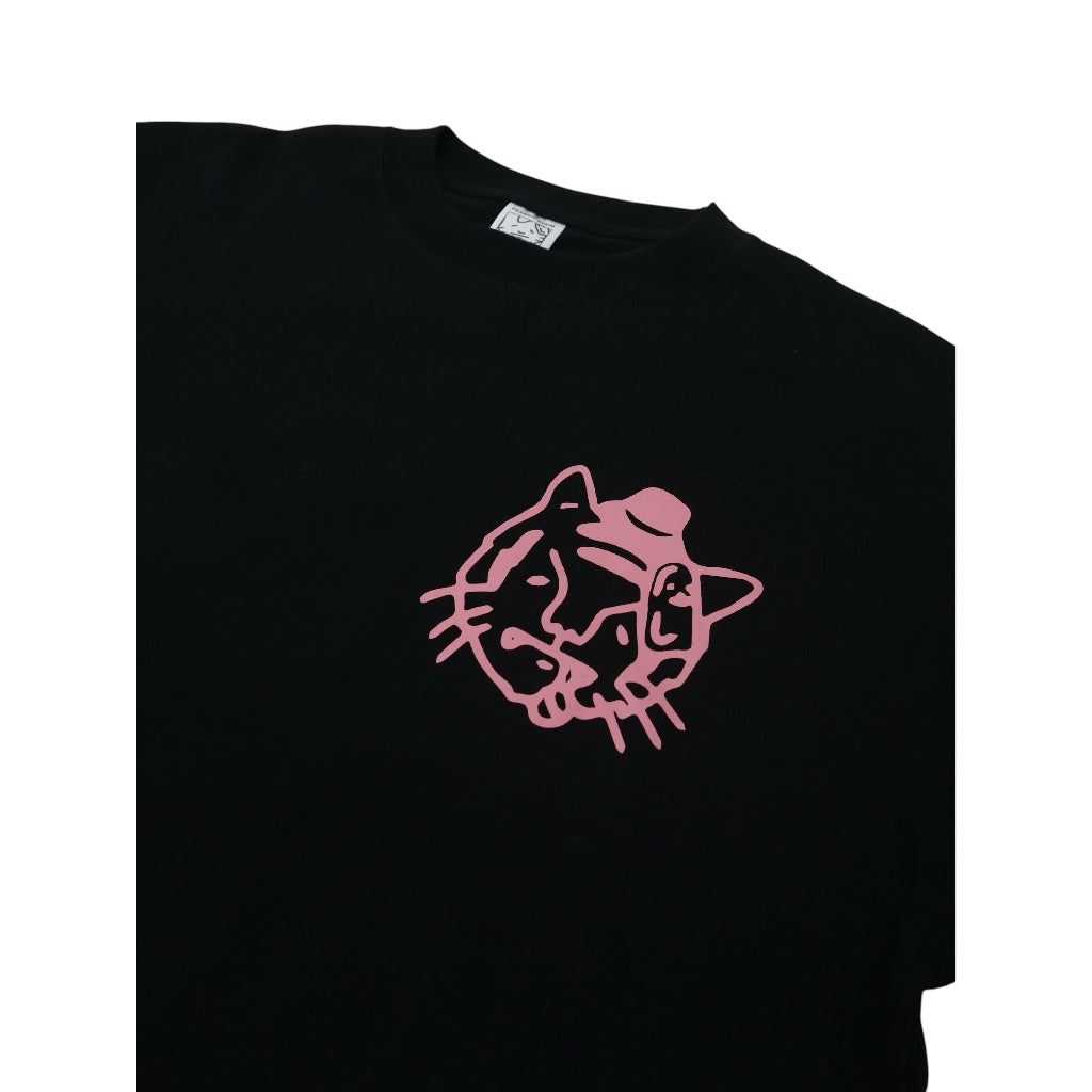 PEANUT STAIN - Not Sleeping Your Mouth Your Tiger Black Oversized Tshirt