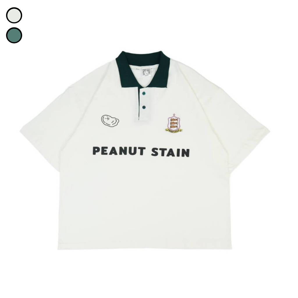 Boxy Oversized Polo Old Money Classic Ivory Peanut Stain | Kaos Polo | Unisex