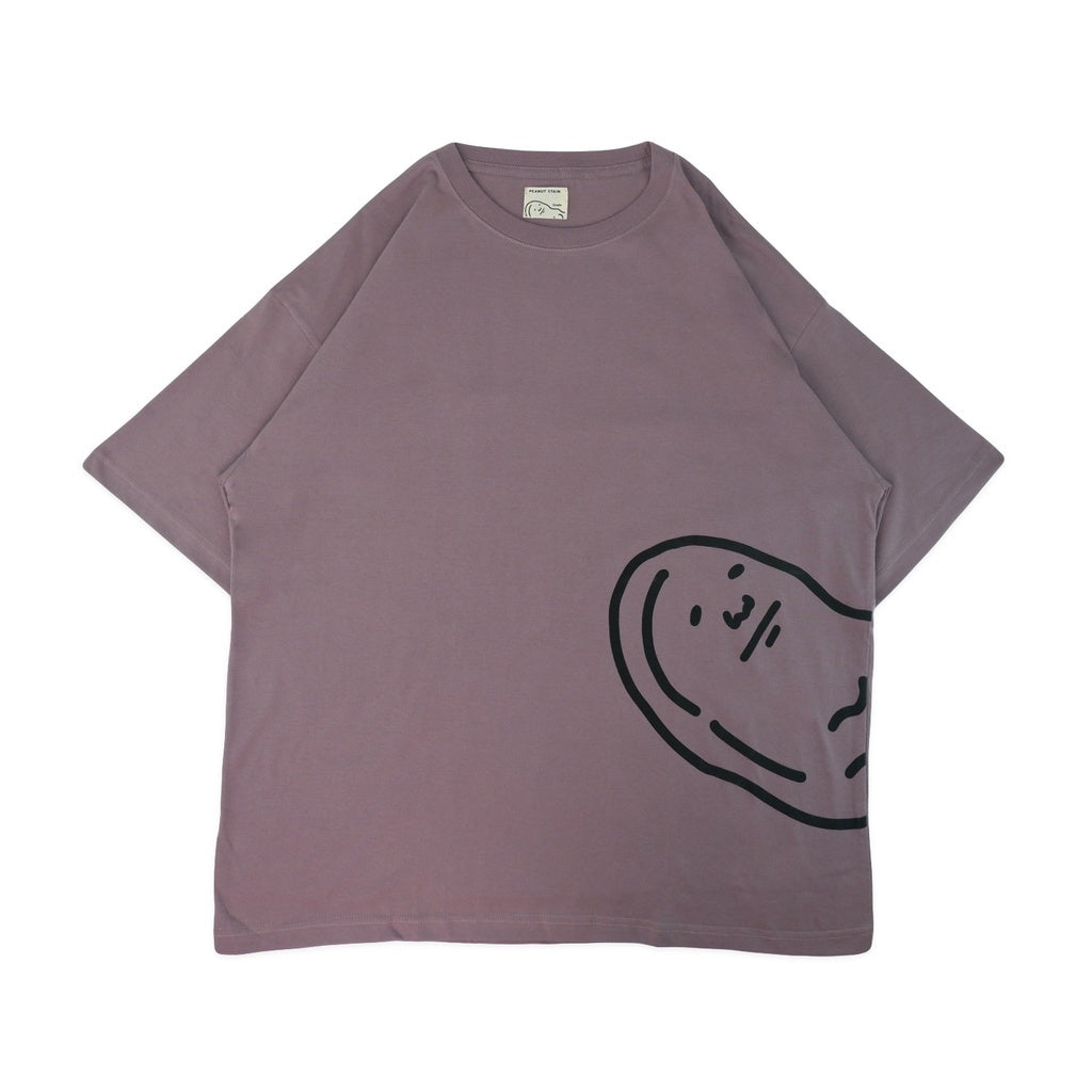 PEANUT STAIN - Hiding Peanut Dusty Purple Oversized Tshirt