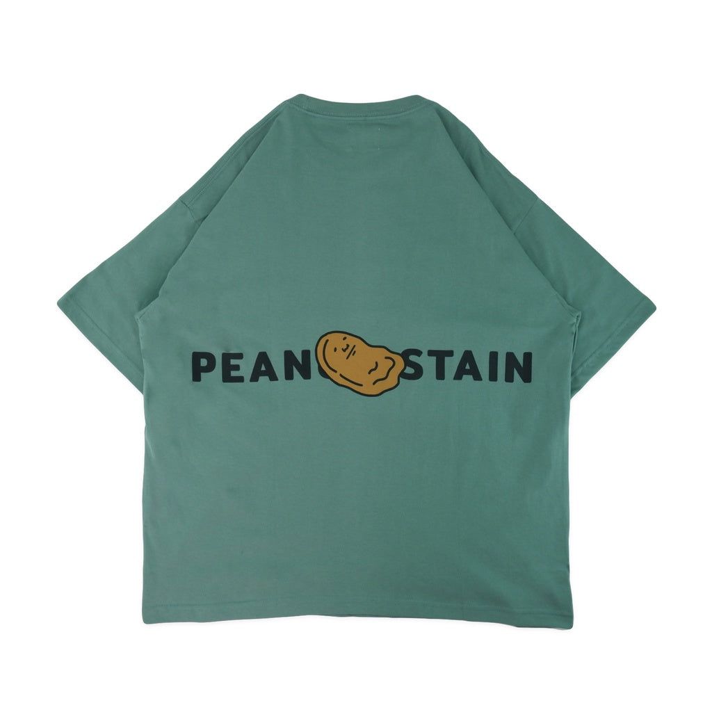 PEANUT STAIN - Big Logo Dusty Green Oversized Tshirt