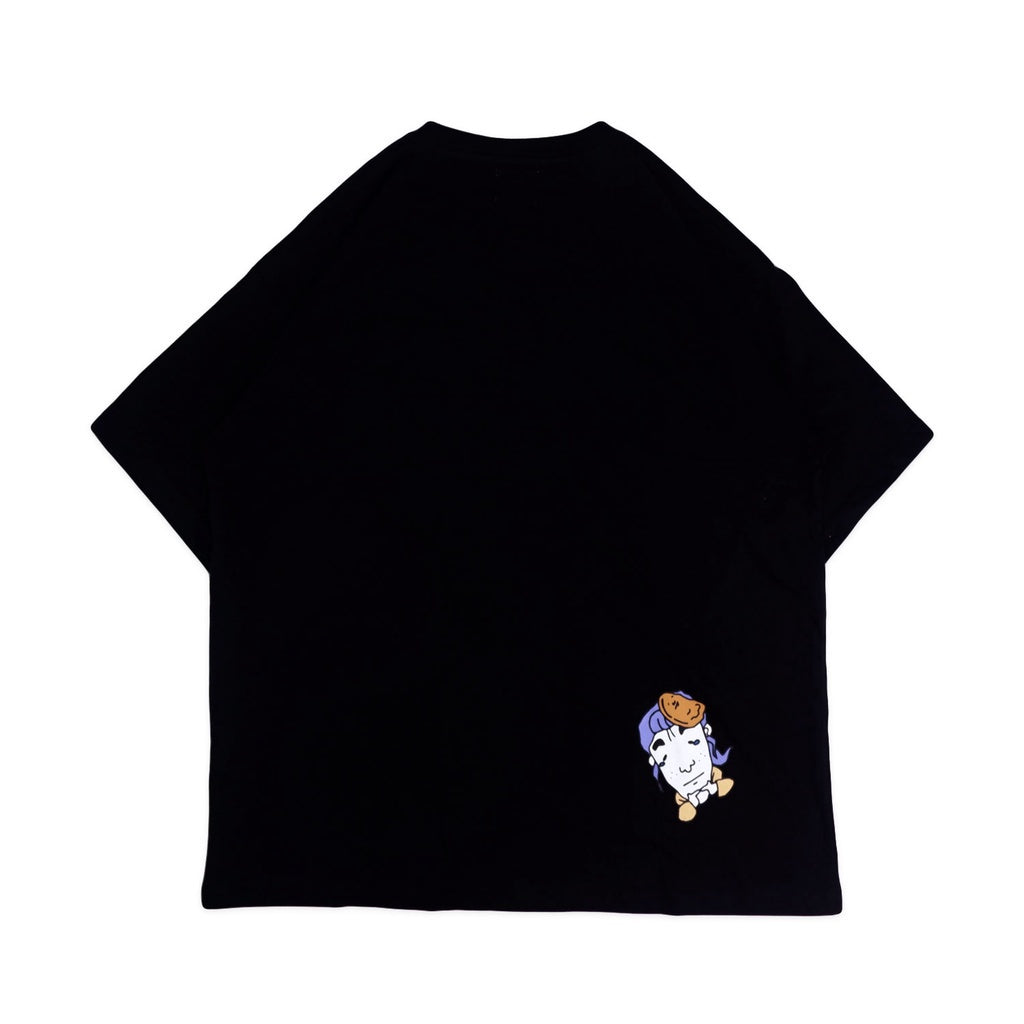 PEANUT STAIN - Not Intern Black Oversized Tshirt
