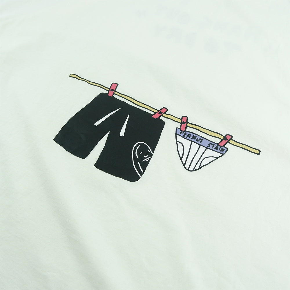 PEANUT STAIN - Hang Out To Dry Ivory Oversized Tshirt