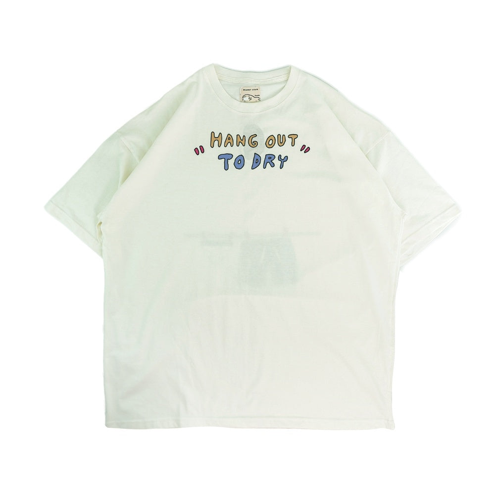 PEANUT STAIN - Hang Out To Dry Ivory Oversized Tshirt