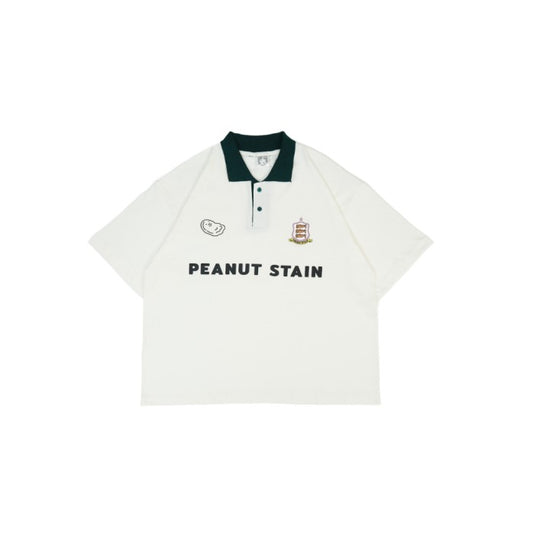PEANUT STAIN - Old Money Classic Ivory Boxy Oversized Polo