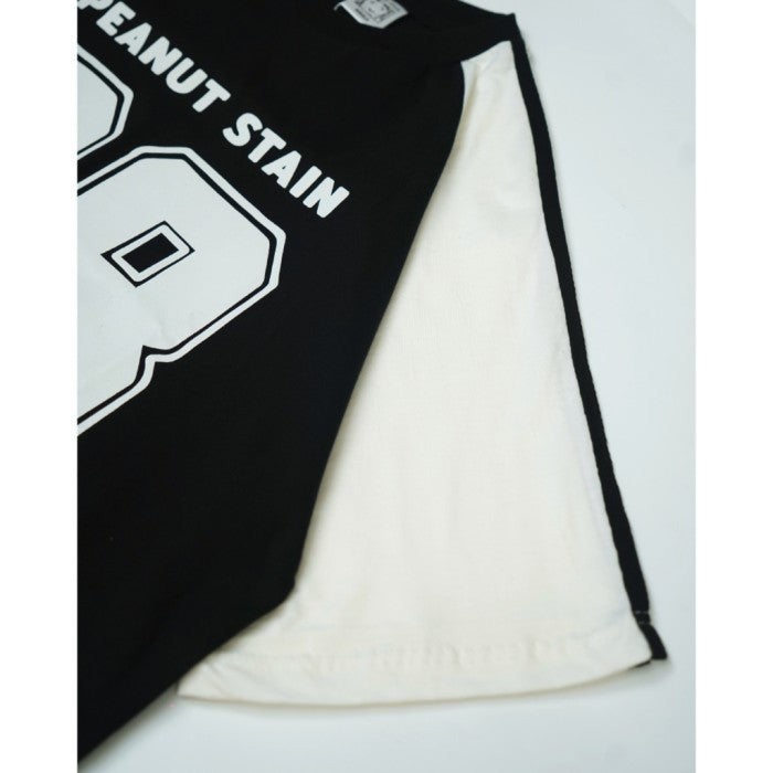 PEANUT STAIN - Old Money Eighty Eight Duo Side Black Boxy Oversized Tshirt