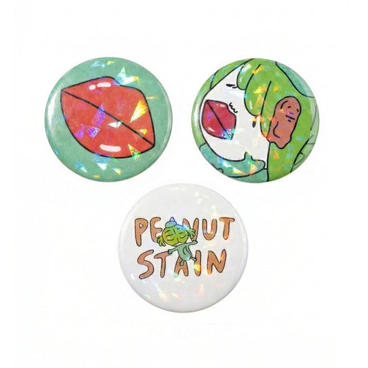 Badge Pin Lizard Peanut Stain x YAPngupil | Pin | Unisex