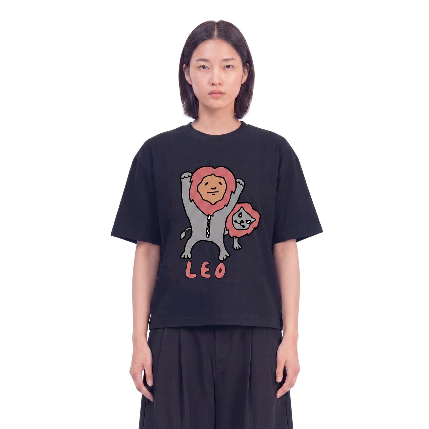 Boxy Tshirt Whats Your Sign Zodiac Leo Peanut Stain | Kaos | Unisex