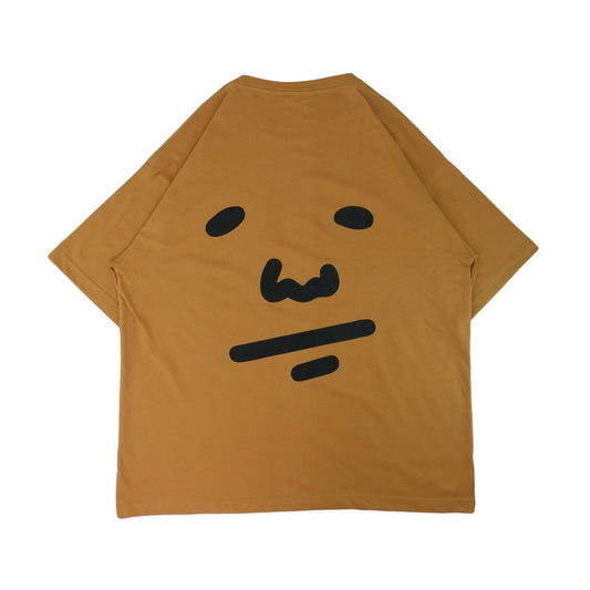 PEANUT STAIN - Peanut Face Brown Oversized Tshirt