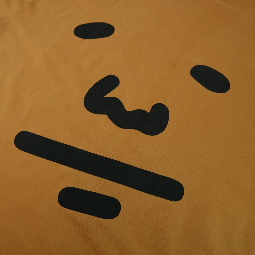 PEANUT STAIN - Peanut Face Brown Oversized Tshirt