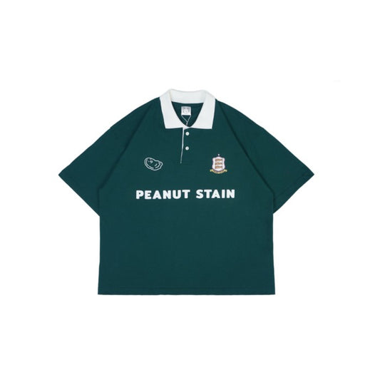 PEANUT STAIN - Old Money Classic Green Boxy Oversized Polo