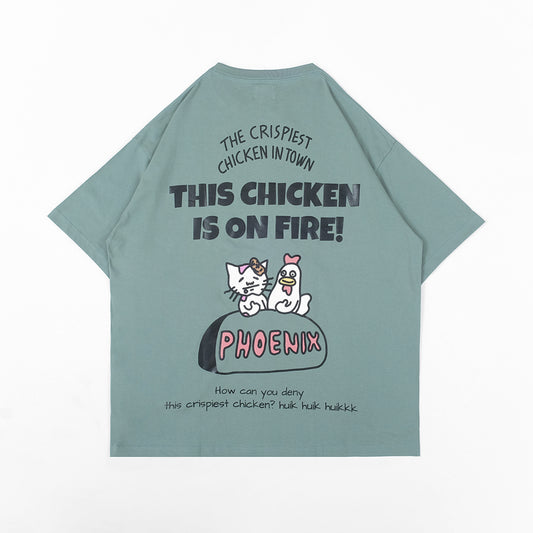 PEANUT STAIN - Phoenix Green Oversized Tshirt