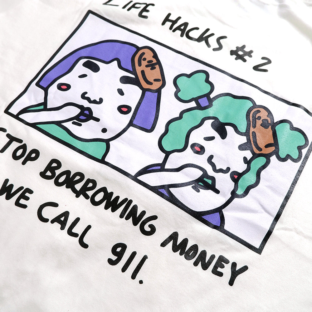 PEANUT STAIN - Life Hacks Part Two Ivory Oversized Tshirt