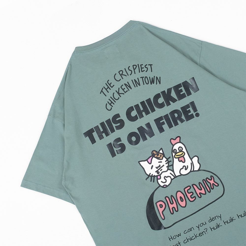 PEANUT STAIN - Phoenix Green Oversized Tshirt