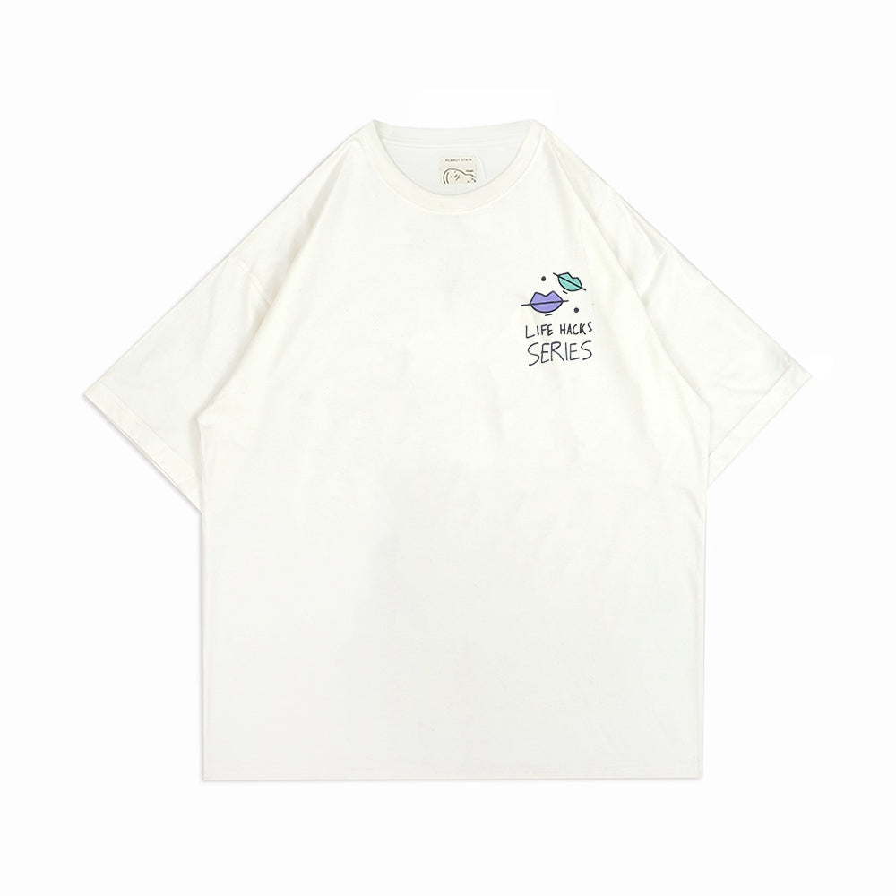 PEANUT STAIN - Life Hacks Part Two Ivory Oversized Tshirt