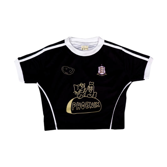PEANUT STAIN - Team Black Crop Top Jersey
