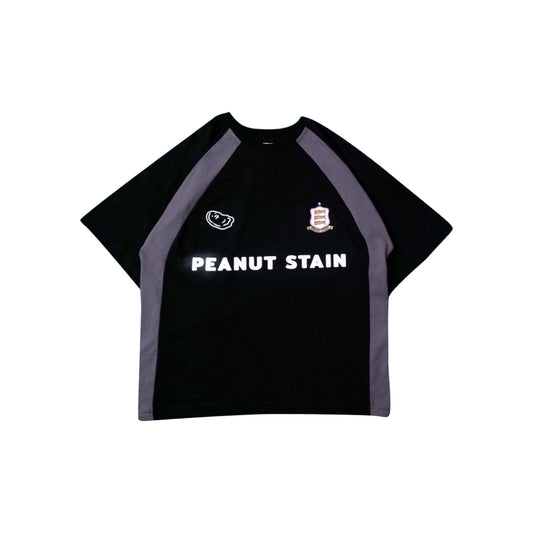 PEANUT STAIN - Active team Grey Black Oversized Tshirt