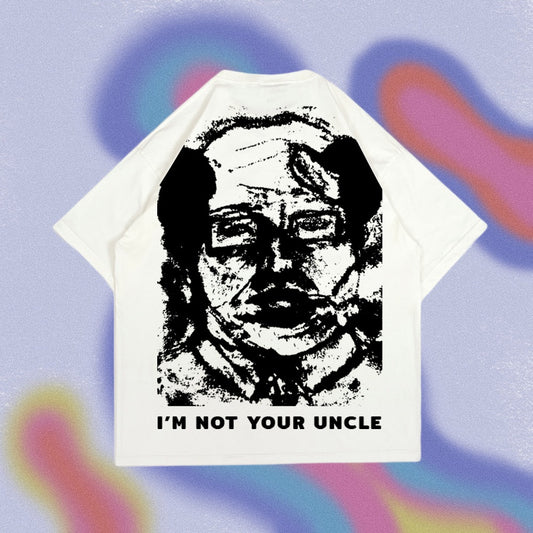 PEANUT STAIN - Maybe I'm Your Uncle Ivory Oversized Tshirt